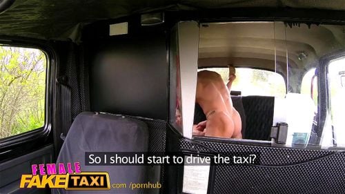 Female FAKE Taxi, amateur, oral sex, big boobs