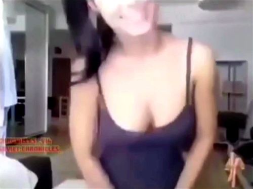 webcam, homemade, brunette, showing tits