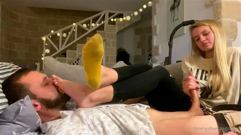 Emmy Feet Socks Smelling Feet Handjob