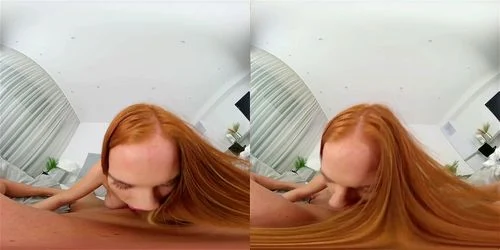 pov, vr, redhead, virtual reality