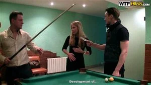 Play some billard and gets fuck that horny slut