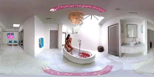 VR Bangers  Hot Brazilian Chick Rubbing her WET PUSSY in The Tub VR Porn