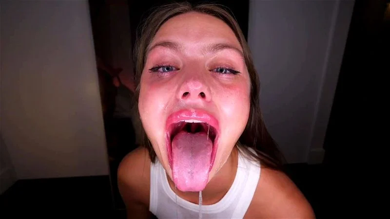 Her face is a cum dump