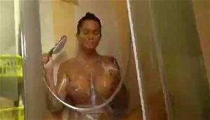 Girl in shower show tits, pussy and ass