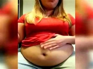 chubby girl in red