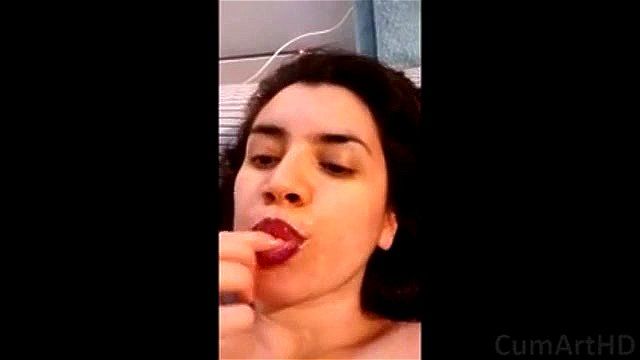 Latina swallows it all