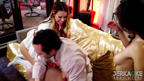Chinese Nude Year ft. Summer Vixen & Scarlett Alexis: Blowjob, Doggy & Cowgirl Porn
