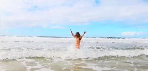 Hairy German goes nude on the beach