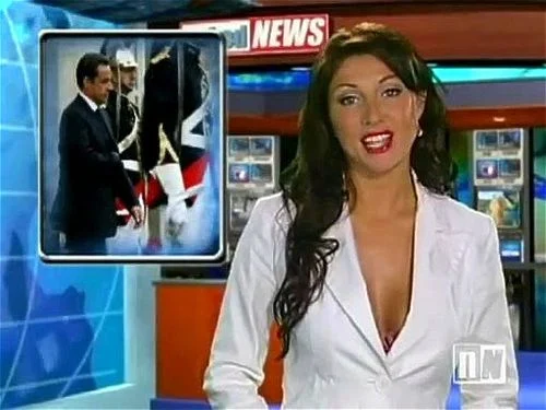 news anchor, big tits, naked news, striptease