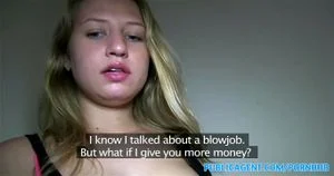 PublicAgent Russian accepts cash for sex from stranger