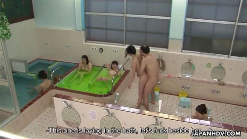 Asian bitches are getting fucked in a hot spa