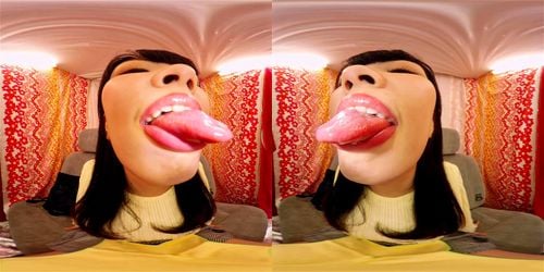 japanese, drooling, tongue fetish, virtual reality
