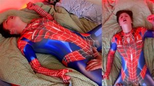 Spidergirl fingered in her new costume