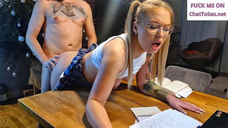 Teacher fuck student right before final exam