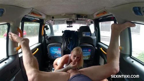 Hot Blonde Undressed In Taxi