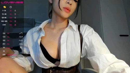 Perfect big boobs petite asian babe cosplay show