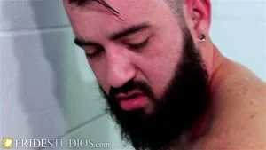 MenOver30 - Montreal Juicy Bear Pounds Hot Jock In the Shower
