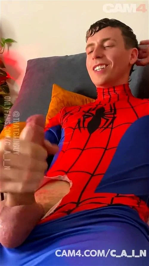 Sexy Spiderman Cums a Huge Web | CAM4 Male