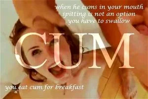 hypno cum eating with captions