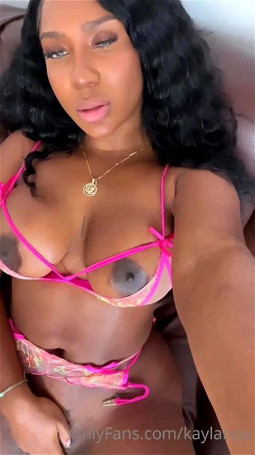 ebony, big tits, pink lingerie, ebony tits
