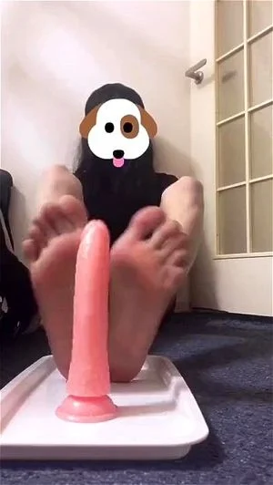 Femboy Pantyhose Dildo Footjob