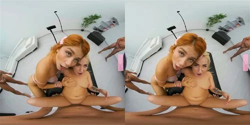 big tits, redhead, virtual reality, blowjob
