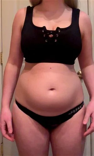 Bloated chubby blonde