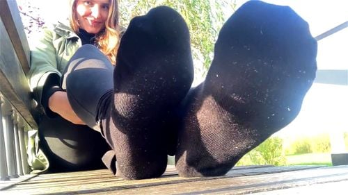 Sexy milf public Socks and Feet tease pov joi