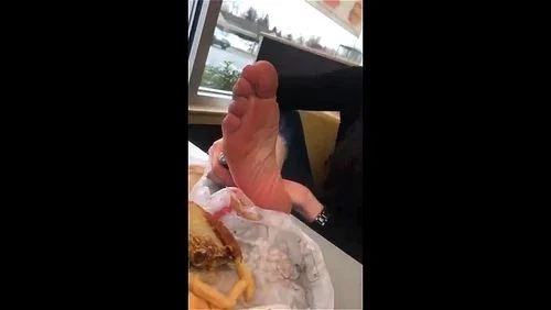 feet, fetish, public, eating