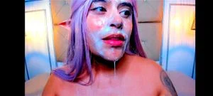 Covered in cum thumbnail