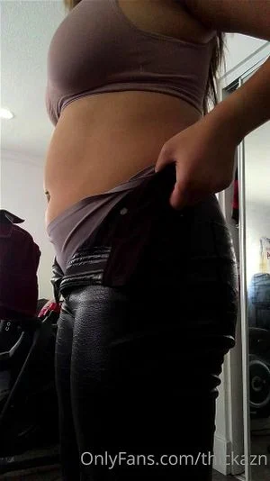 Belly in tight clothes