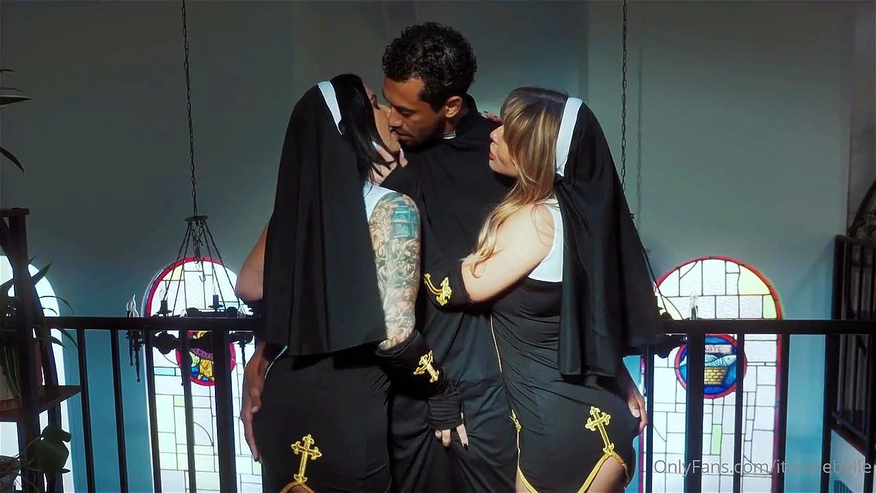 Watch Naughty Nuns FFM Threesome - Big Ass, Big Tits, Threesome Porn -  SpankBang