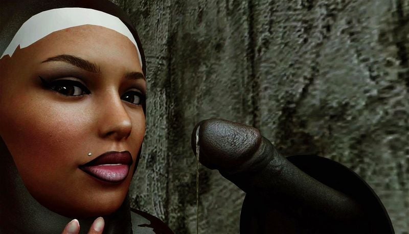 3D Muslim Hijab Girl Glory Hole