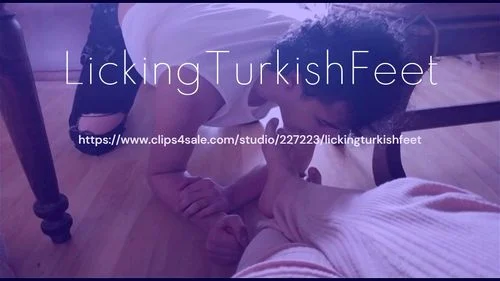 Two Turkish Mistress Foot Worship in Public