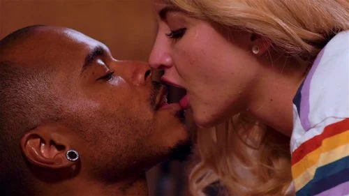 bbc, small tits, milf, interracial kissing
