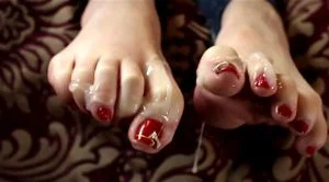 Cum on Red Toes