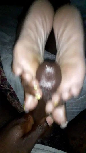 ebony footjob and solejob thumbnail