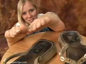 Sweaty, Smelly Feet in Leather Sandals thumbnail