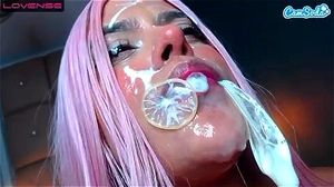 dildo deepthroat and saliva thumbnail