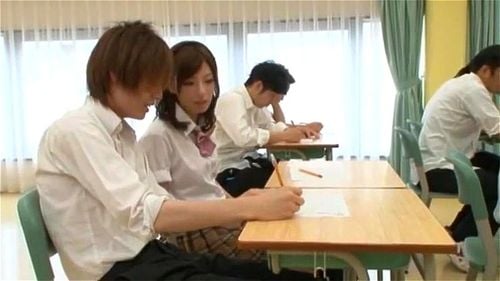 Watch Japanese girl handjob in classroom - Handjob ...