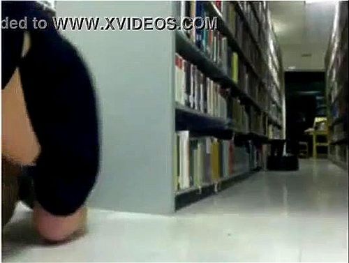Library porn video – Asian strips in library