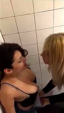 bathroom lesbian voyeur