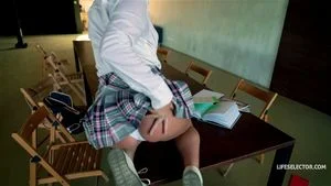 Kittina Coxxx schoolgirl buttplug pov