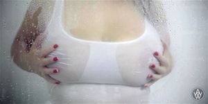 tits in shower thumbnail