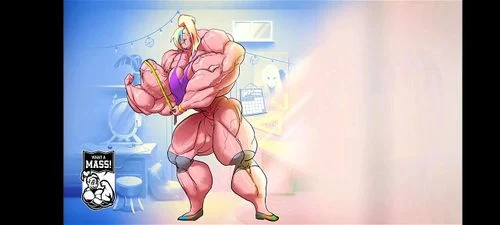 asian, big ass, animation, muscle girl