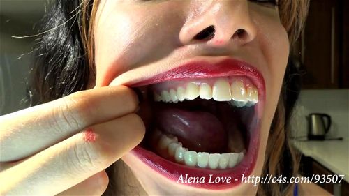 alena, deep throat, mouth fetish, mouth