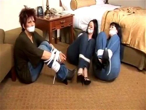 mom and daughter, bound and tied, bondage, fetish