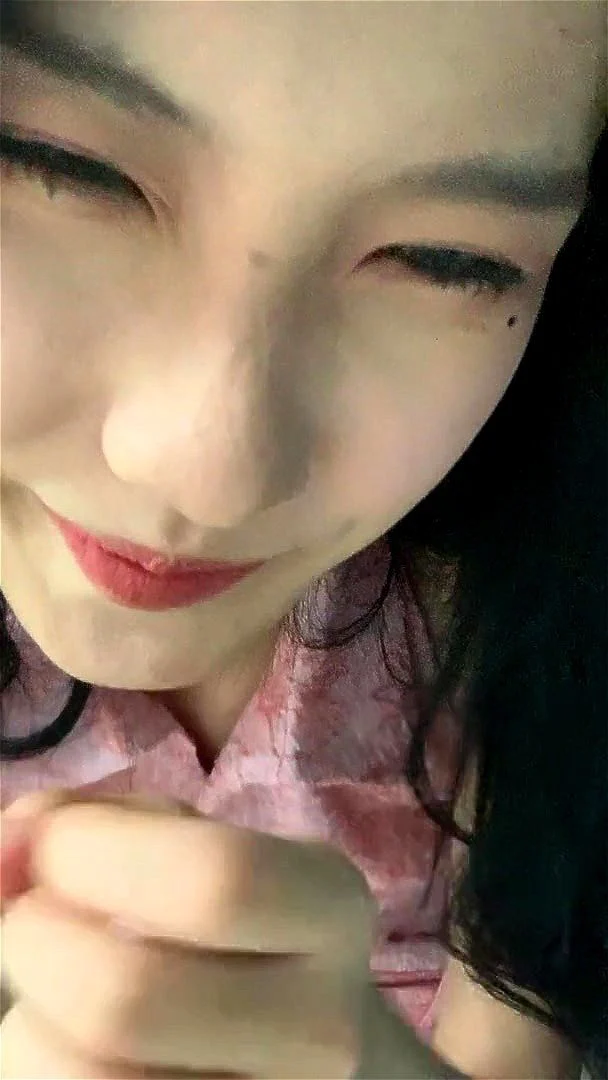 Cute Asian girl showing off mouth and spit Cute Asian girl showing off mouth and spit