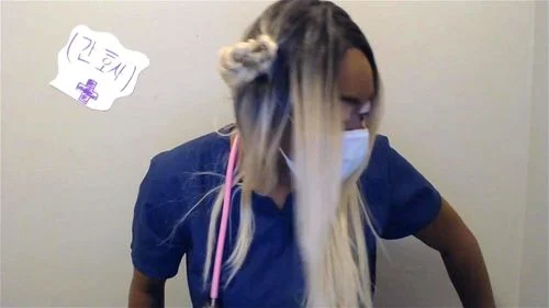 masked ebony nurse