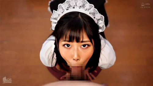 maid blowjob, swallow cum in mouth, japanese, maid